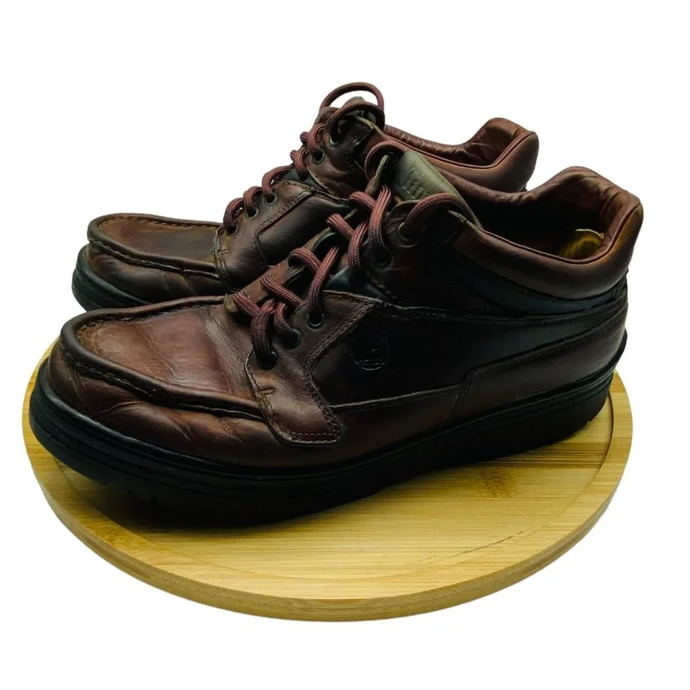 Vintage Timberland Men Size 7‎ Chukka Brown Leather Ankle Boots Gore-Tex Lace up